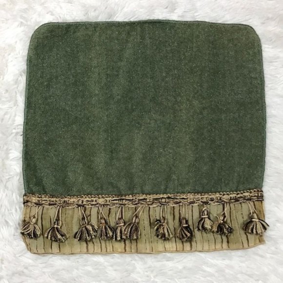 Set of 5 Avanti Olive Tassel Chiffon 100% Cotton Washcloths - Picture 3 of 8